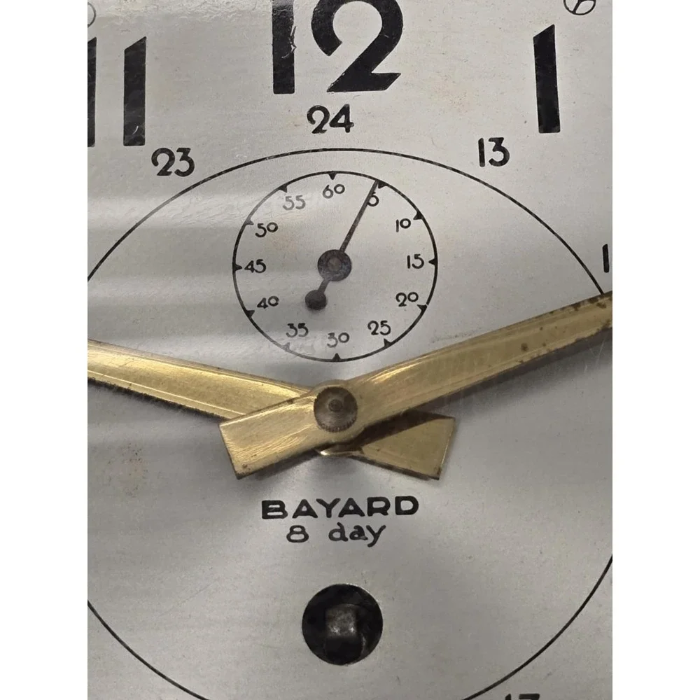 Antique Bayard‎ 8 Day Mechanical Winding Ships Clock Nautical Maritime